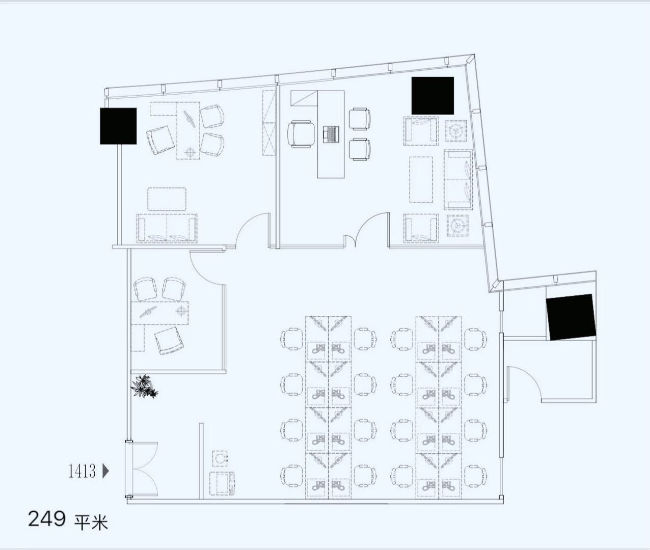 福田区南园写字楼出租 中信大厦 249㎡精装
