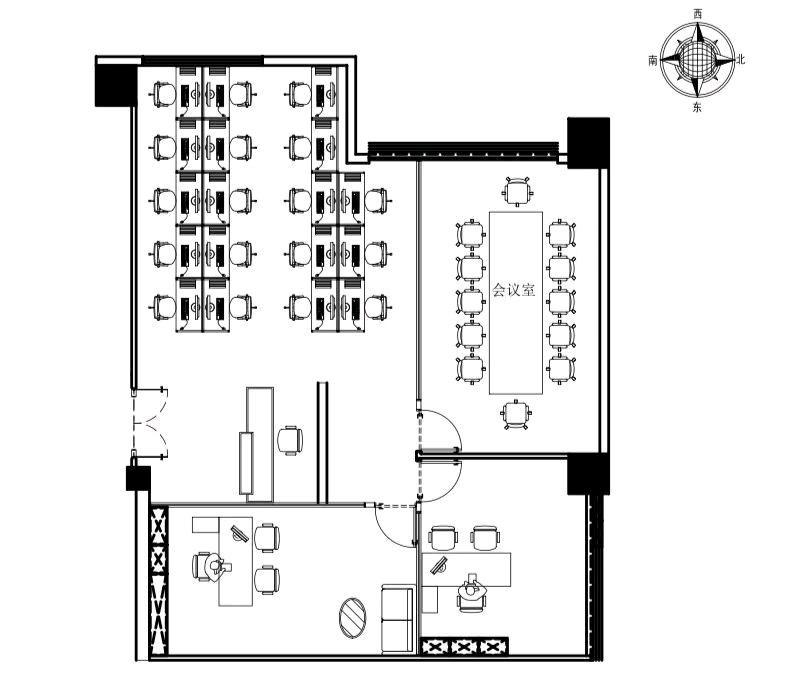 中检大厦 256㎡ 精装 中层办公室出租