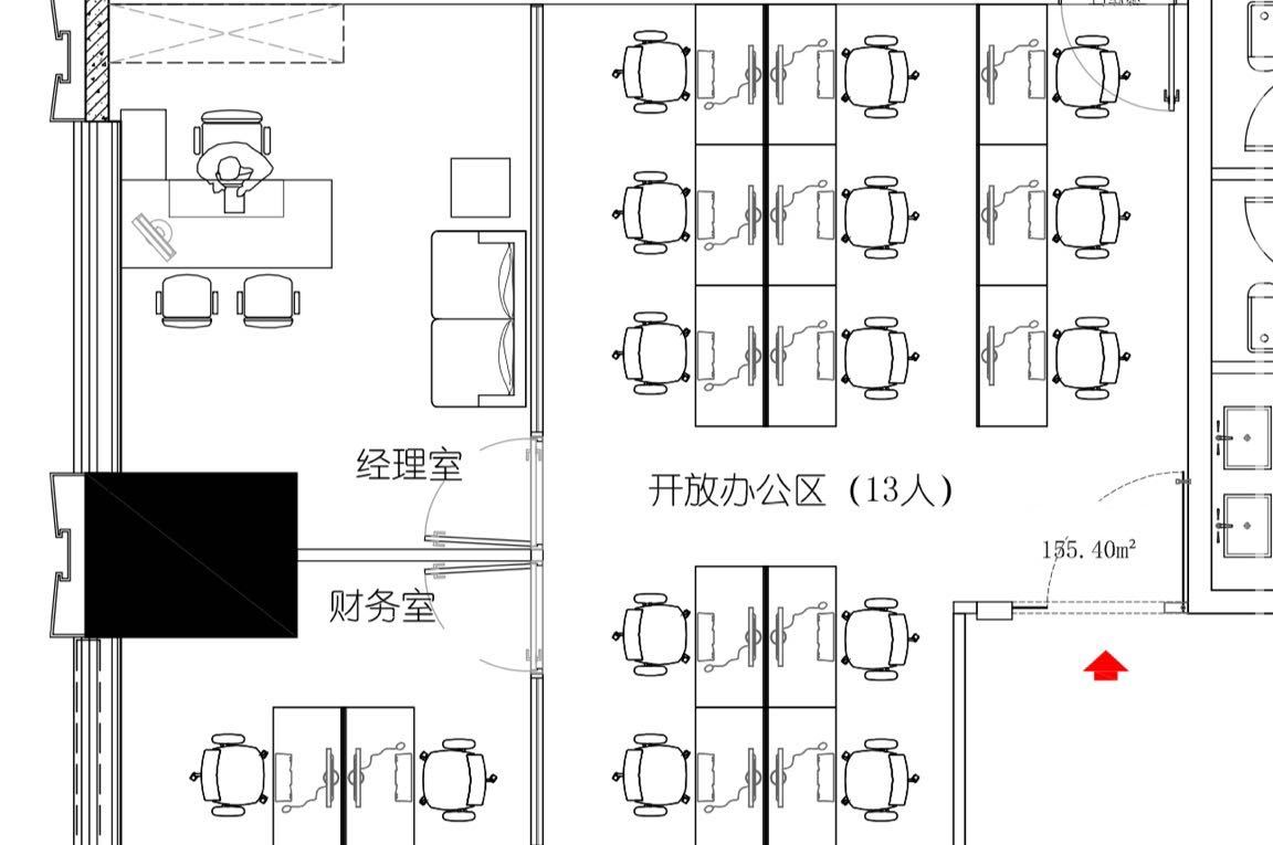 创富大厦·美百年科创中心 155.4㎡ 精装 高层办公室出租