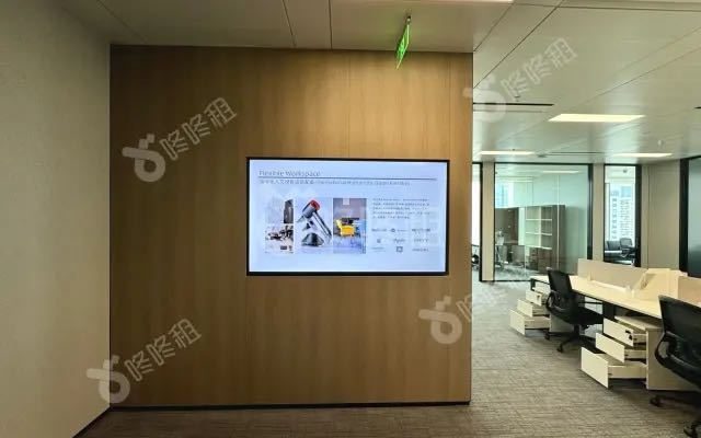 联想后海中心395㎡精装办公室出租,中层东向采光好