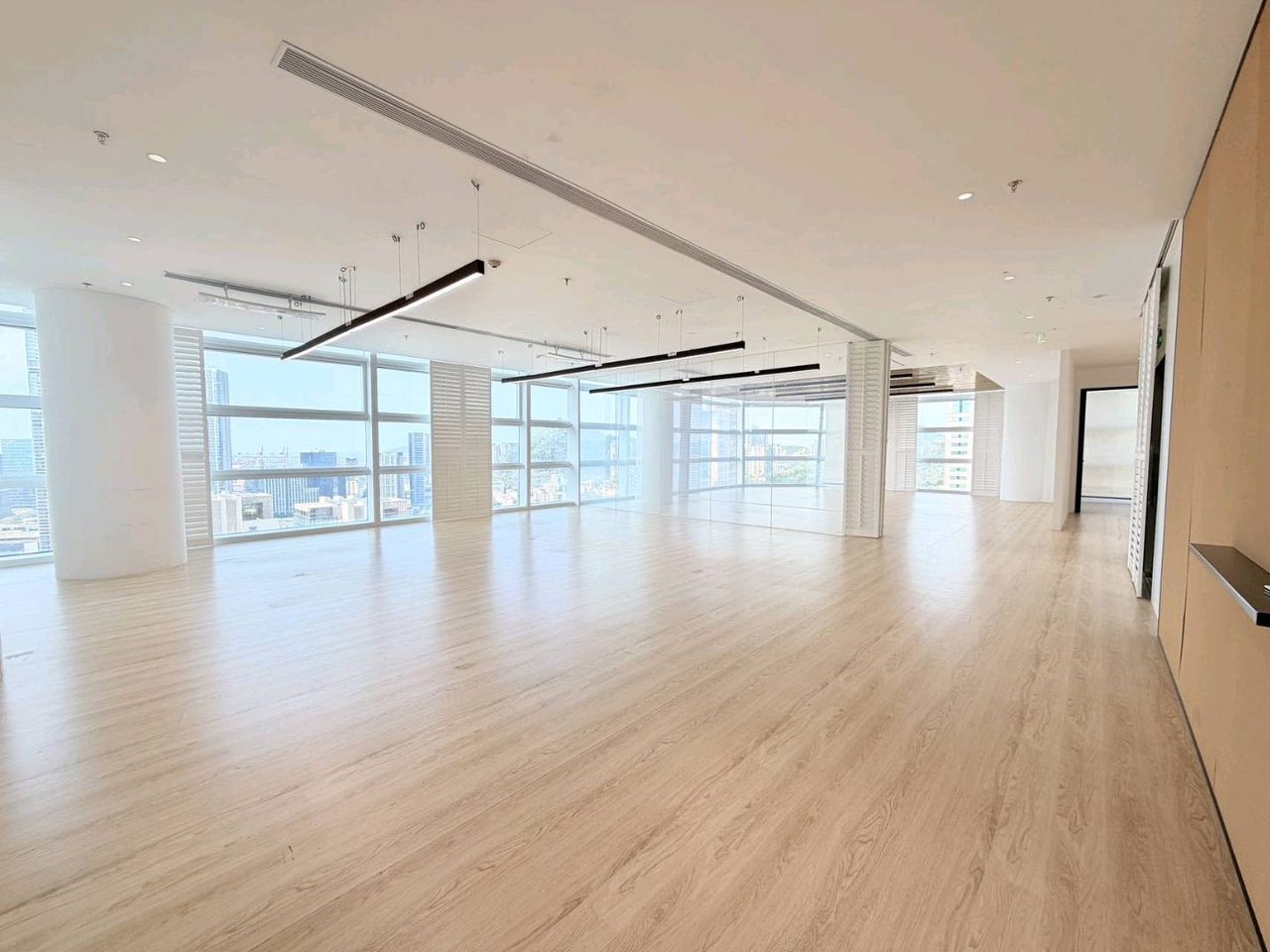 招商局广场909㎡精装办公室出租，高层东南向采光好实景图