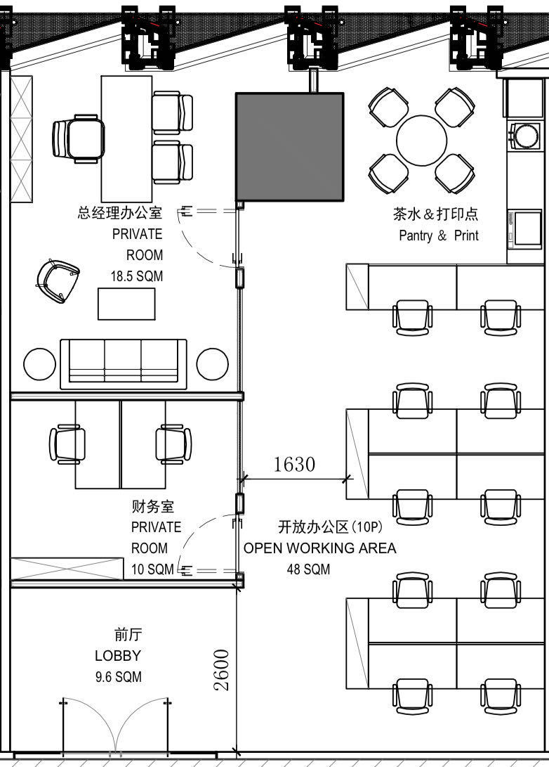 时间广场 154㎡ 精装 高层办公室出租