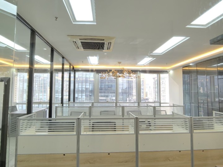 福田区车公庙 中国有色大厦298㎡精装办公间低层出租