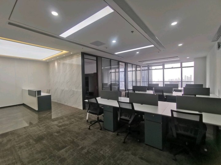 深圳湾科技生态园758㎡精装办公室出租，高层西北向采光好