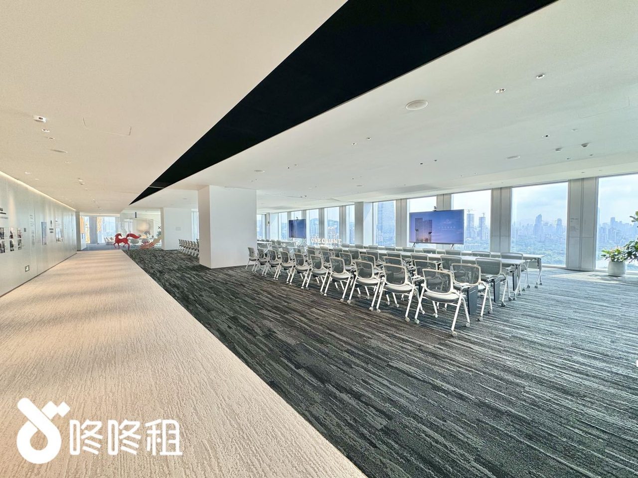 南山区超级总部基地 东方湾国际中心2000㎡豪装办公间高层出租