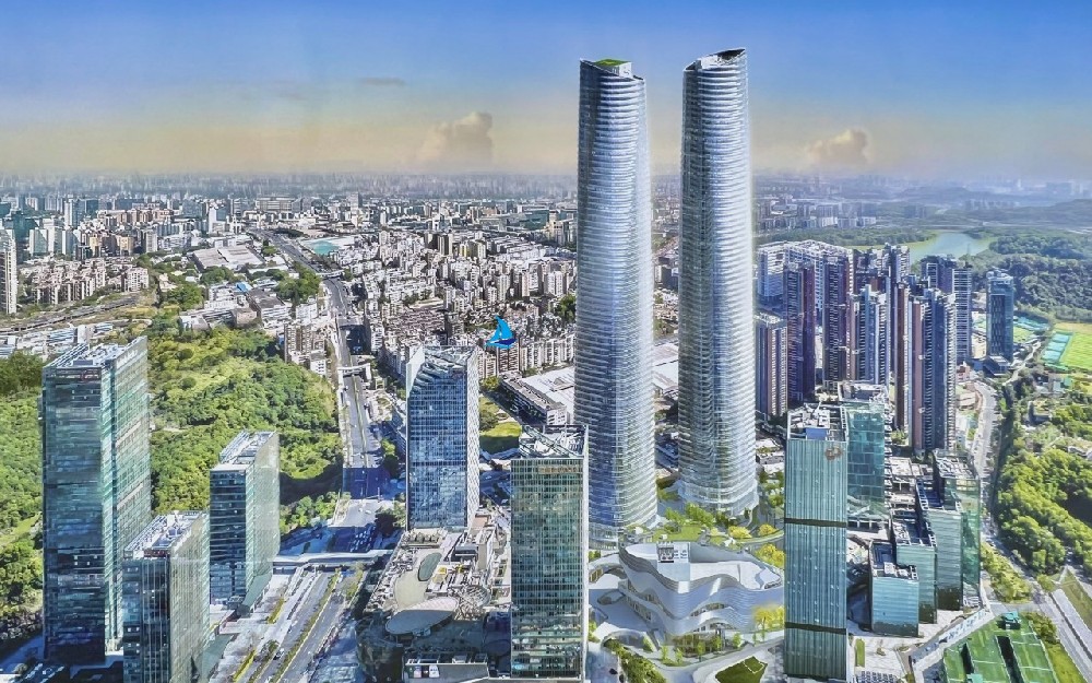 深圳星河双子塔外观图