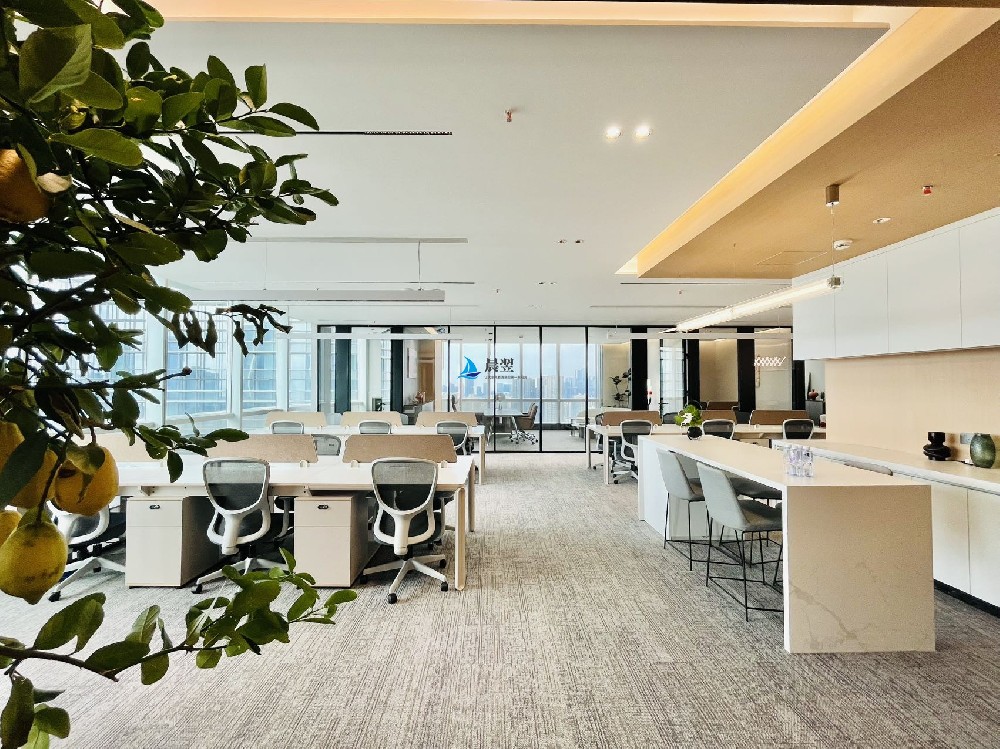 拎包入驻！中洲控股中心450㎡豪装办公室出租｜带高端家私+软装｜正南+西双面采光