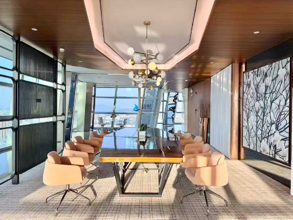 【恒明珠金融大厦950㎡整层写字楼出租】豪装 9+1格局 云端视野 南山前海全景